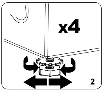 TELEFUNKEN LL 10 06 DW - 3.2.Ajustement des pieds/ajustement des logements régibles - 2