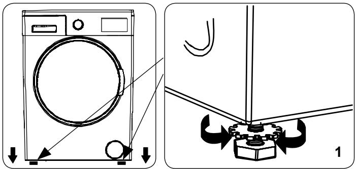 TELEFUNKEN LL 10 06 DW - 3.2.Ajustement des pieds/ajustement des logements régibles - 1