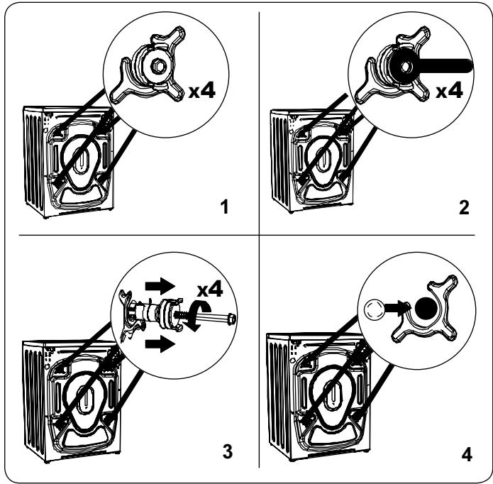 TELEFUNKEN LL 10 06 DW - 3.1.Retrait des vis de bridage - 1