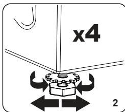TELEFUNKEN TLL149AWK - Ajustement des pieds/ajustement des logements régibles - 2