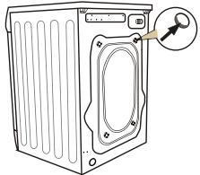 SHARP ESNFB914AWNA - Elimination des dispositifs de protection de transport - 2
