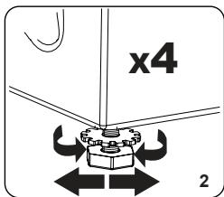 TELEFUNKEN TLL1410AWK - Ajustement des pieds/ajustement des logements régibles - 2