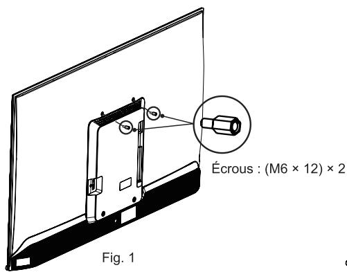 HISENSE 58A6N - 4K 58 - Installation du support de fixation murale - 1