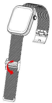 CRYSTALFIT SWA-190FC - Régler le Tour de Poignet du Bracelet Métallique : - 3