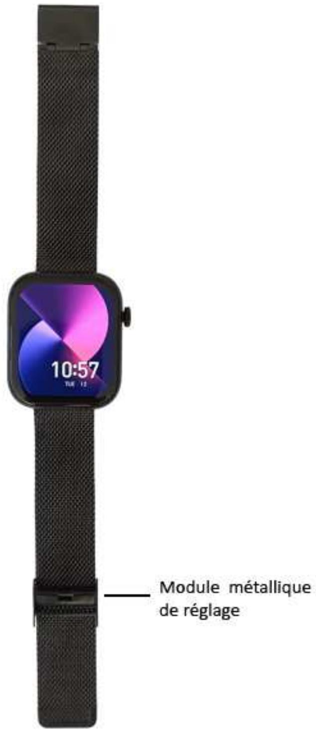 CRYSTALFIT SWA-190FC - Régler le Tour de Poignet du Bracelet Métallique : - 5