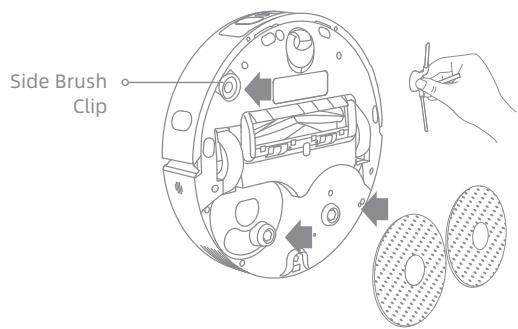 DREAME L10S PRO ULTRA HEAT - Install the Side Brush and the Mop Assembly - 1