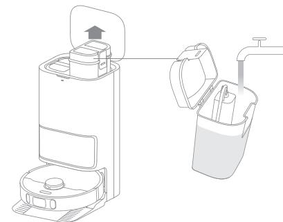 DREAME L10S PRO ULTRA HEAT - Add Water to the Clean Water Tank - 1