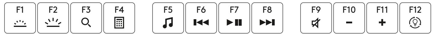 LOGITECH G413 TKL SE - SHORTCUT KEYS - 4