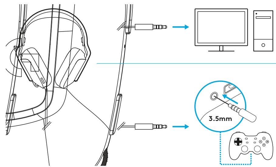 LOGITECH G335 - SETUP INSTRUCTIONS - 1