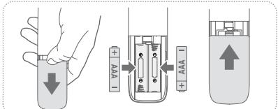 HISENSE HS3100 - Substituir as pilhas do controlo remoto - 1