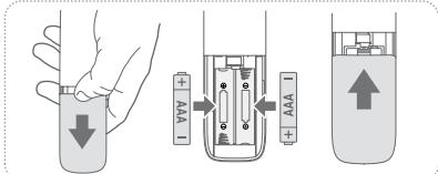 HISENSE HS3100 - Remplacer les piles de la télécommande - 1