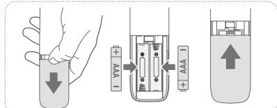 HISENSE HS5100 - Substituir as pilhas do controlo remoto - 1