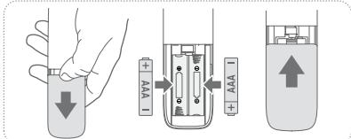 HISENSE HS5100 - Remplacer les piles de la télécommande - 1
