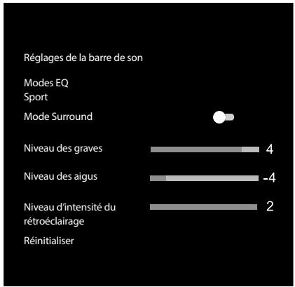 HISENSE HS5100 - Réglage--Son--Réglage de la barre de son. - 1