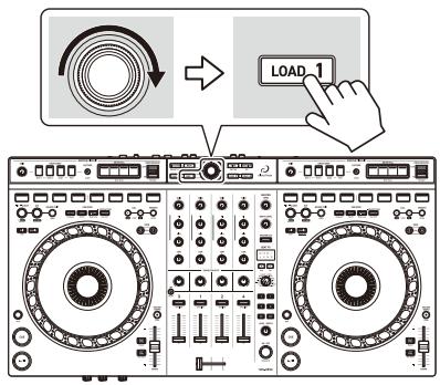 PIONEER USB DDJ-GRV6 - Chargement d'un morceau de musique sur un deck - 1