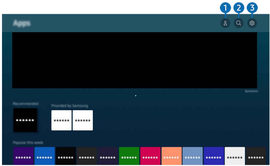 SAMSUNG Q65QE1D - > bouton directionnel gauche > Média > APPS - 1