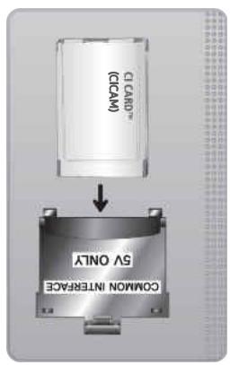 SAMSUNG Q65QE1D - Connexion de la « carte CI ou CI+ » via la fente de l'COMMON INTERFACE avec l'adaptateur de CARTE CI - 2