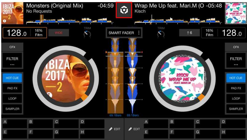 PIONEER DJ DDJ-FLX2 - Surveillance avec le casque lorsquè l'appareil est connecté à un dispositif mobile via Bluetooth - 1