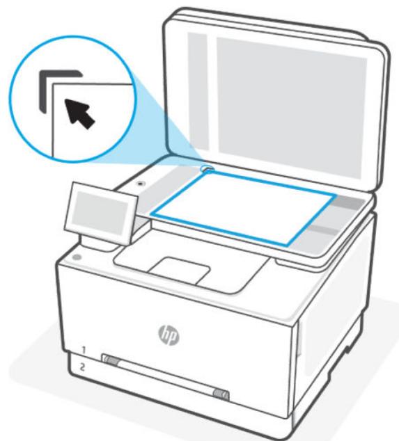 HP laser JET PRO 3302sdw - Chargement d'un original sur la vitre du scanner - 4