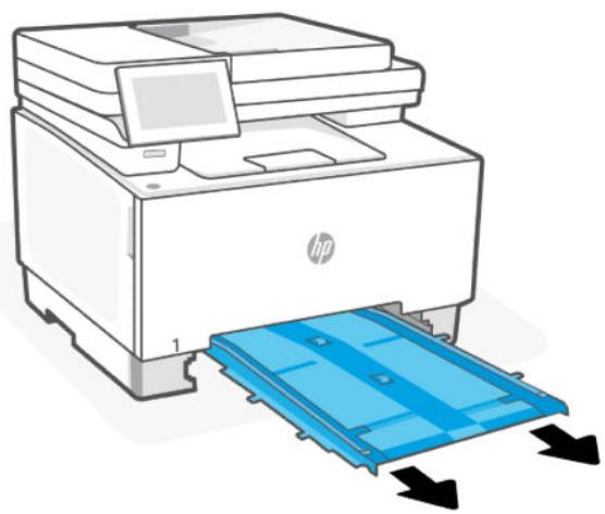 HP laser JET PRO 3302sdw - Suppression d'un bourrage papier dans le compartmentement feuille à feuille du bac 1 - 2