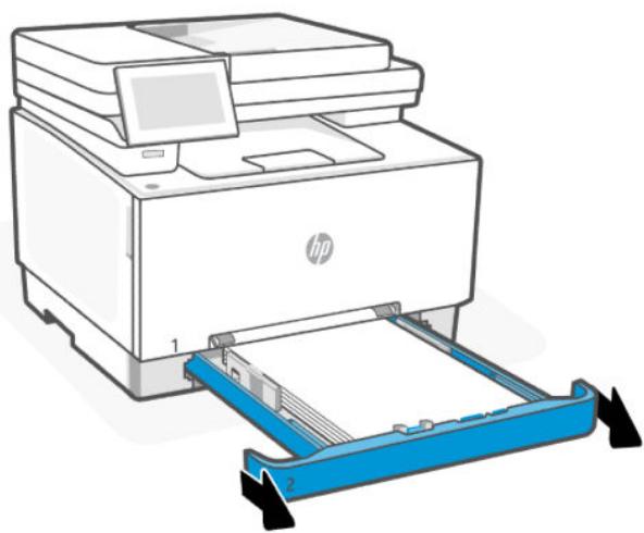 HP laser JET PRO 3302sdw - Élimination d'un bourrage papier dans le bac 2 - 1