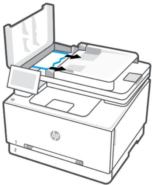 HP laser JET PRO 3302sdw - Élimination d'un bourrage papier dans le chargeur de documents - 2