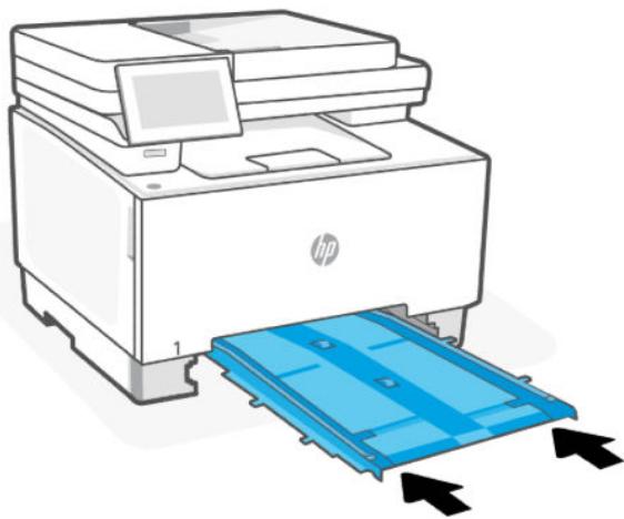 HP laser JET PRO 3302sdw - Suppression d'un bourrage papier dans le compartmentement feuille à feuille du bac 1 - 4