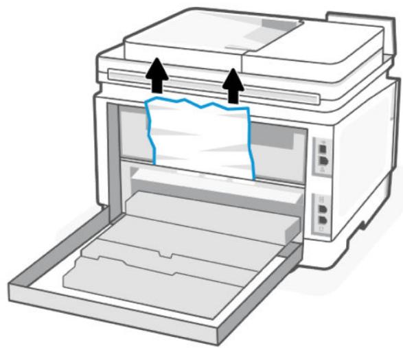 HP laser JET PRO 3302sdw - Élimination d'un bourrage papier à partir de la porte d'accès arrêté - 2