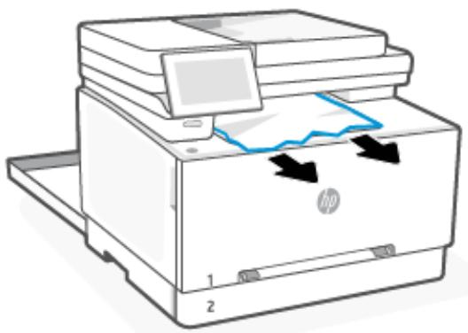 HP laser JET PRO 3302sdw - Élimination d'un bourrage papier dans le bac de sortie - 2