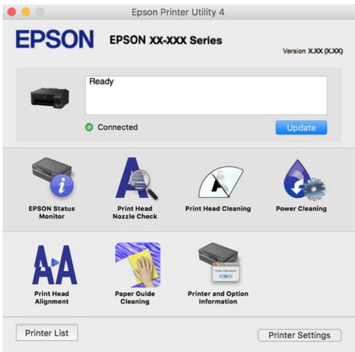 EPSON EcoTank ET-1810 - Guide du pilote d'impression Mac OS - 1