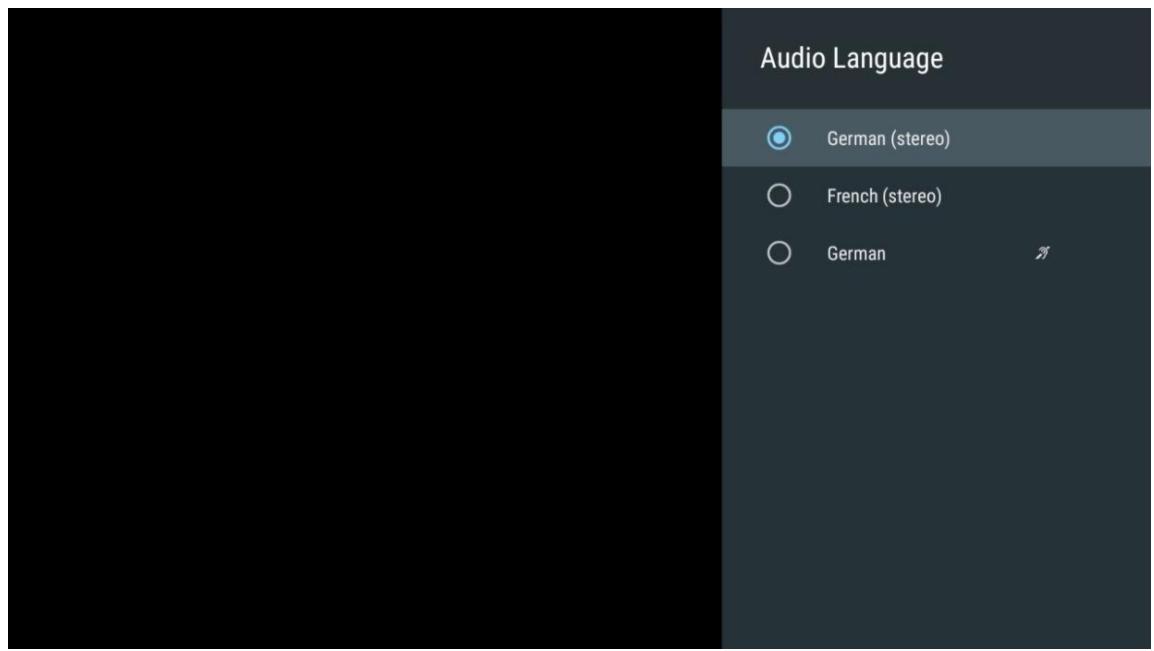 THOMSON 50UG4S14W - Langue audio - 2
