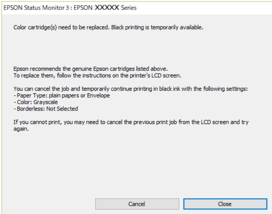 EPSON XP-3205 - Continuer temporairement à imprimer avec de l'encre noire uniquement (windows) - 2