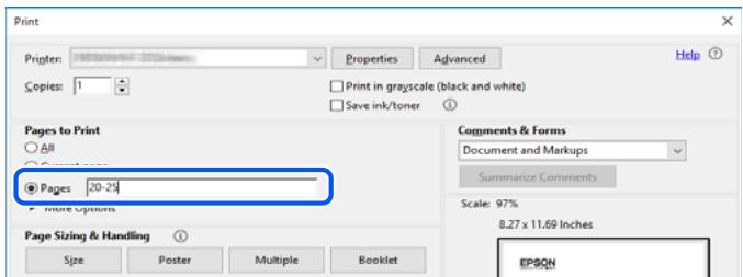 EPSON XP-3205 - Impression de certaines pages uniquement - 1