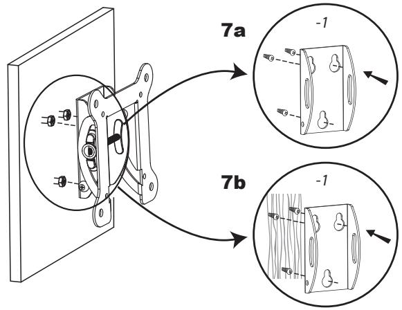 ELECTRO DEPOT 935396 SL01B - Support mural inclinable n°1 - Procedure d'installation : - 5