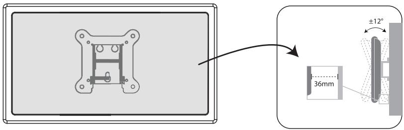 ELECTRO DEPOT 935396 SL01B - Support mural inclinable n°1 - Procedure d'installation : - 8