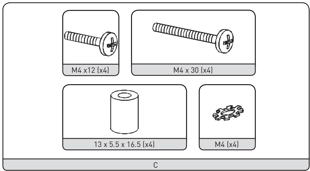 ELECTRO DEPOT 935396 SL01B - Support mural inclinable n°1 - Pèces fournies - 4
