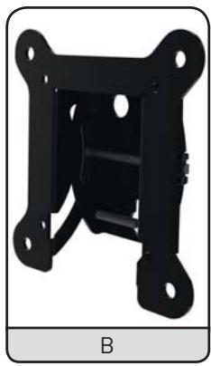 ELECTRO DEPOT 935396 SL01B - Support mural inclinable n°1 - Pèces fournies - 2