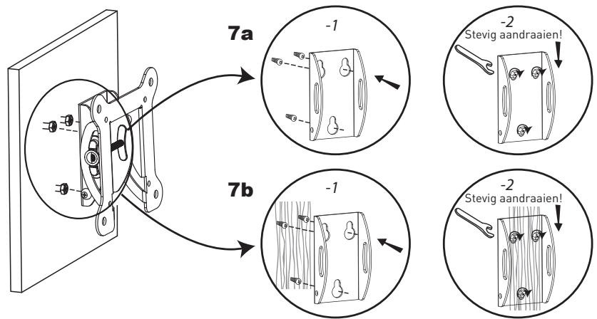 ELECTRO DEPOT 935396 SL01B - Support mural inclinable n°1 - Installatieprocedure: - 5