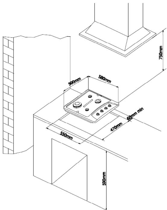 HIGH ONE HIG TG 4 BET - INSTALLATION DE LA TABLE DE CUISSON - 2
