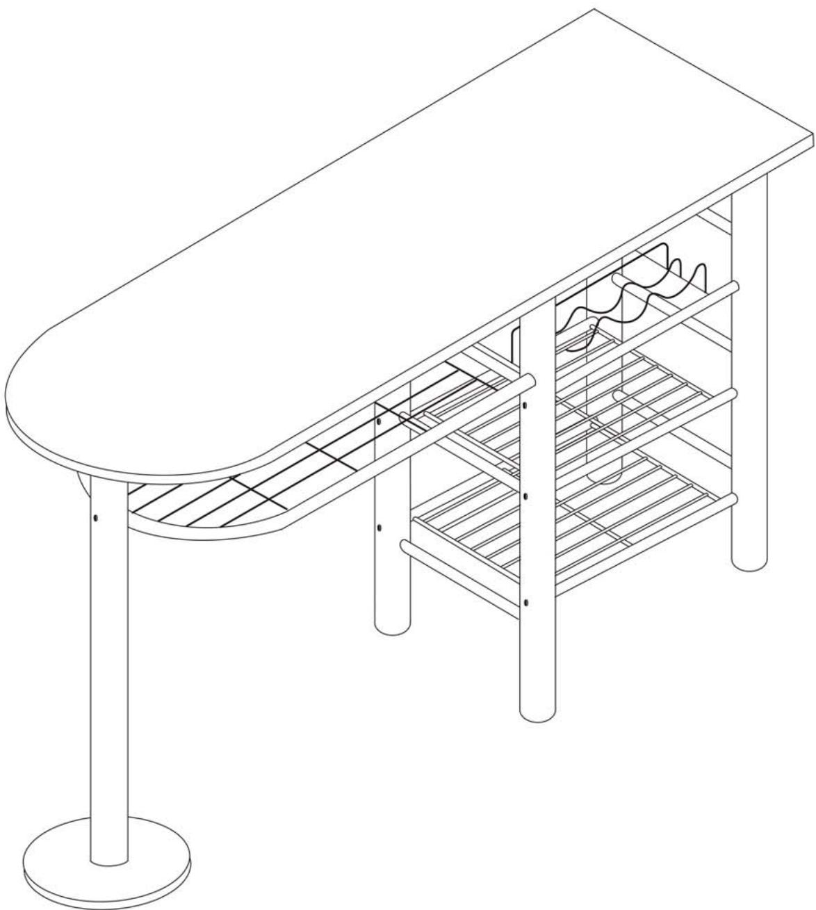 COSYLIFE Table + 2 tabourets noir - Produit à monter soi-même. - 4