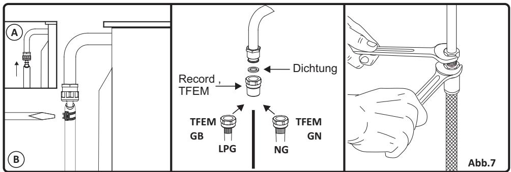VALBERG VAL CG 50 4CM SVT - Anschluss von Butangas (G30) - Propan (G31) - 1