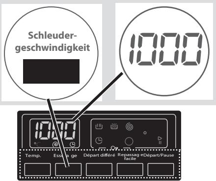 BELLAVITA LF 1209 BVT - Wahl der Schleudergeschwindigkeit - 1