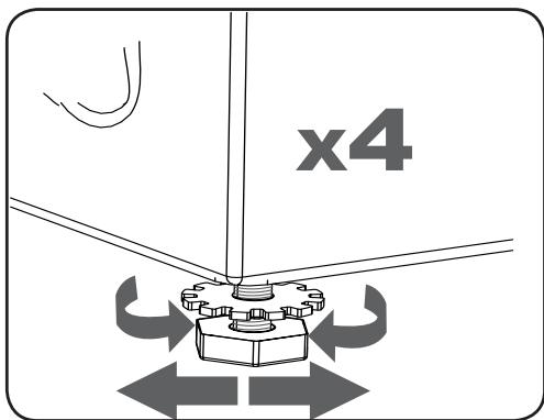 BELLAVITA LF 1209 BVT - Afstelling van de poten - 2