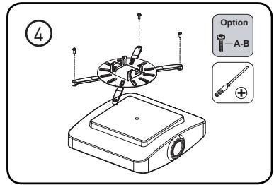 ELECTRO DEPOT Support pour vidéoprojecteur - Plafondinstallatie - 4