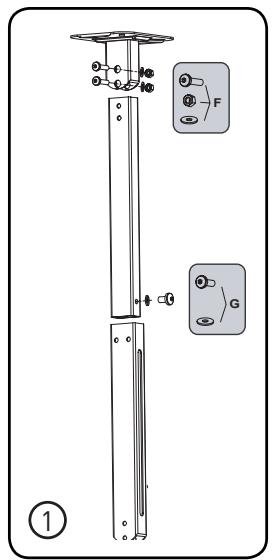 ELECTRO DEPOT Support pour vidéoprojecteur - Plafondinstallatie - 1