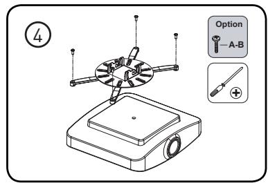 ELECTRO DEPOT Support pour vidéoprojecteur - Installation au plafond - 4