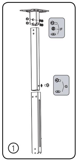 ELECTRO DEPOT Support pour vidéoprojecteur - Installation au plafond - 1