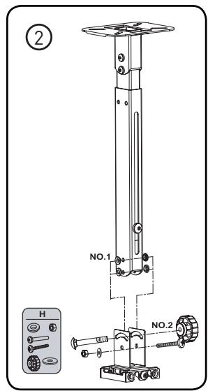 ELECTRO DEPOT Support pour vidéoprojecteur - Plafondinstallatie - 2