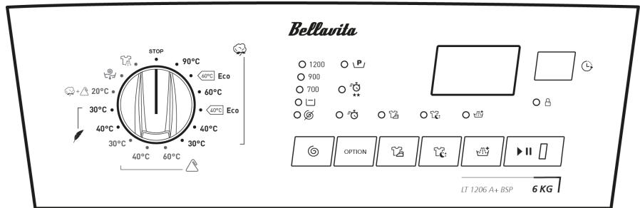 BELLAVITA LT 1206 A+ BSP - Panel de mando - 1