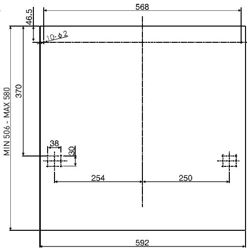 VALBERG VAL INT 12C45 BNS SC - Dimensions et installation du panneau esthetique - 2